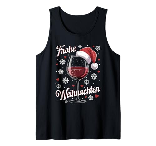 Weihnachtsfeier Outfit Weihnachtspullover Damen Weinglas Tank Top von Weihnachtsgeschenke & Weihnachtspullover