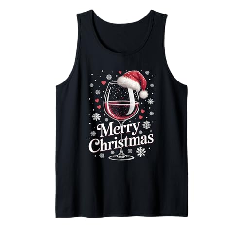 Weihnachtsfeier Outfit Weihnachtspullover Damen Weinglas Tank Top von Weihnachtsgeschenke & Weihnachtspullover