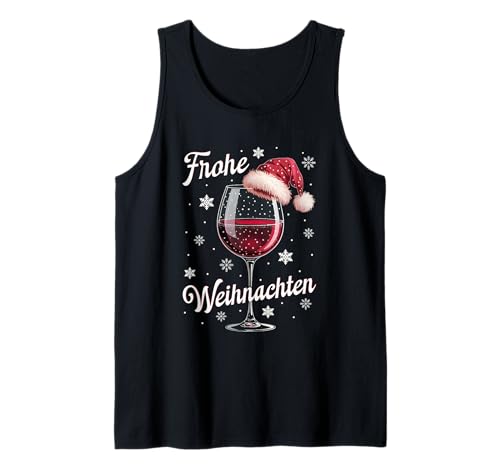 Weihnachtsfeier Outfit Weihnachtspullover Damen Weinglas Tank Top von Weihnachtsgeschenke & Weihnachtspullover