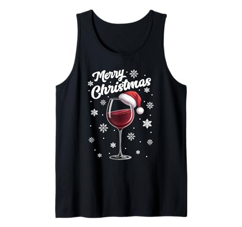 Weihnachtsfeier Outfit Weihnachtspullover Damen Weinglas Tank Top von Weihnachtsgeschenke & Weihnachtspullover