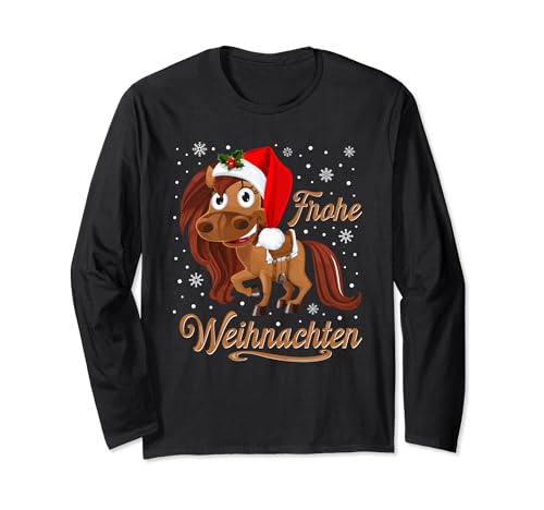 Weihnachtsoutfit Mädchen Weihnachtspullover Damen Pferd Pony Langarmshirt von Weihnachtsgeschenke & Weihnachtspullover