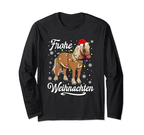Weihnachtsoutfit Mädchen Weihnachtspullover Damen Pferd Pony Langarmshirt von Weihnachtsgeschenke & Weihnachtspullover