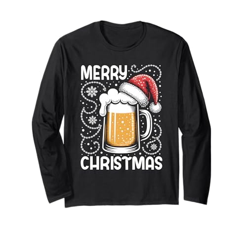 Weihnachtsoutfit Weihnachtspullover Damen Herren Bierglas Langarmshirt von Weihnachtsgeschenke & Weihnachtspullover
