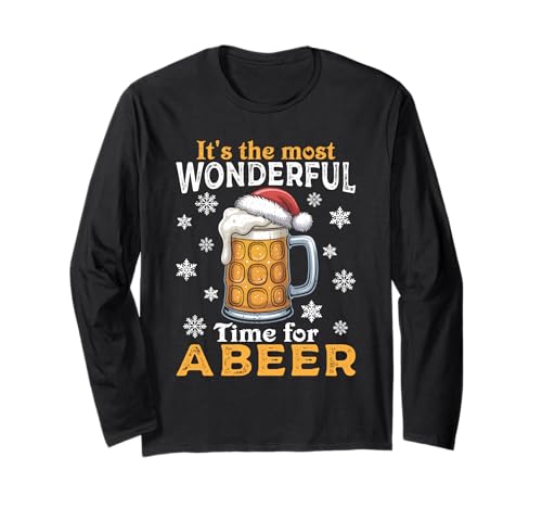 Weihnachtsoutfit Weihnachtspullover Damen Herren Bierglas Langarmshirt von Weihnachtsgeschenke & Weihnachtspullover