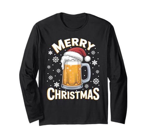 Weihnachtsoutfit Weihnachtspullover Damen Herren Bierglas Langarmshirt von Weihnachtsgeschenke & Weihnachtspullover