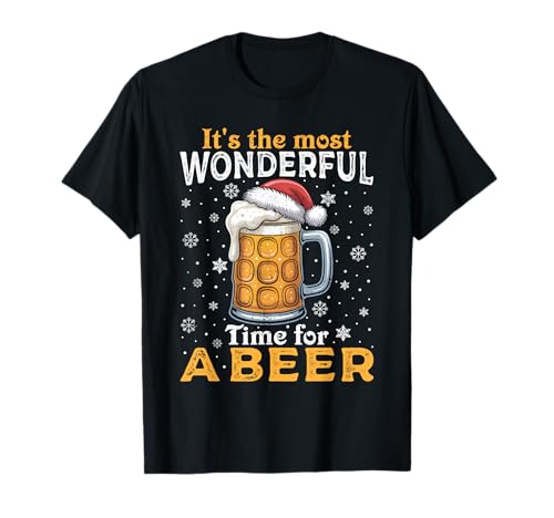 Weihnachtsoutfit Weihnachtspullover Damen Herren Bierglas T-Shirt von Weihnachtsgeschenke & Weihnachtspullover
