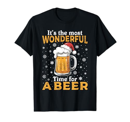 Weihnachtsoutfit Weihnachtspullover Damen Herren Bierglas T-Shirt von Weihnachtsgeschenke & Weihnachtspullover
