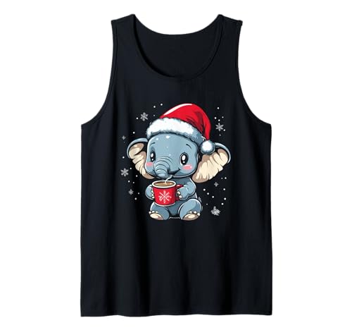 Elefant Weihnachten Damen Herren Kinder Weihnachten Elefant Tank Top Elefant Weihnachten Damen Herren Kinder Weihnachten Elefant Tank Top von Weihnachtsmann Elefant Kaffee Weihnachten Frauen
