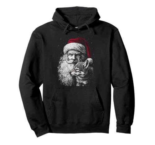 Weihnachten Frauen Männer Kinder Weihnachtsmann und Wolf Pullover Hoodie Weihnachten Frauen Männer Kinder Weihnachtsmann und Wolf Pullover Hoodie von Weihnachtsmann Wolf Damen Herren Weihnachten Deko