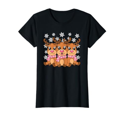 Niedliches Rentier Weihnachten Xmas Damen Mädchen Kinder T-Shirt Niedliches Rentier Weihnachten Xmas Damen Mädchen Kinder T-Shirt von Weihnachtsoutfit Damen Herren Kinder