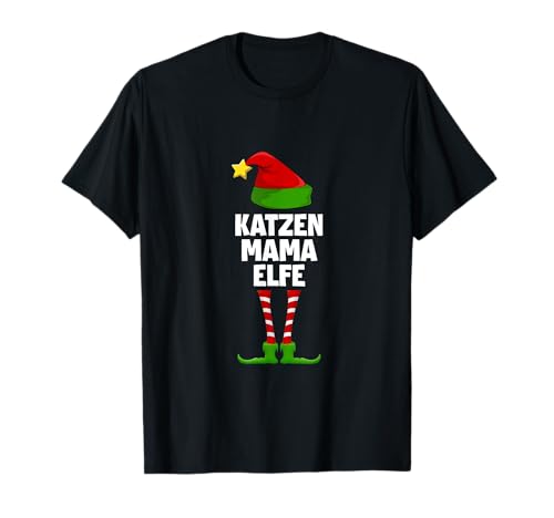 Katzen Mama Elfe Partnerlook Elfen Familienoutfit Weihnachts T-Shirt Katzen Mama Elfe Partnerlook Elfen Familienoutfit Weihnachts T-Shirt von Weihnachtsoutfit Merry Christmas Frohe Weihnachten