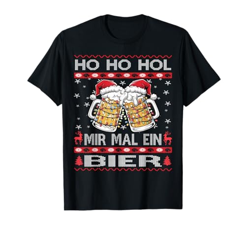 Weihnachtsshirt Herren Damen Ho Ho Hol Mir Mal Ein Bier Xmas T-Shirt Weihnachtsshirt Herren Damen Ho Ho Hol Mir Mal Ein Bier Xmas T-Shirt von Weihnachtsshirt Damen - Weihnachtsshirt Herren