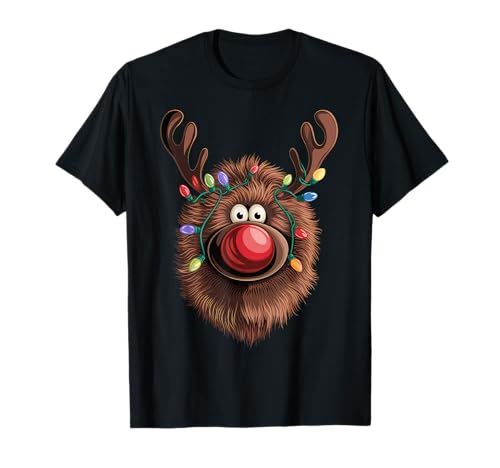 Weihnachten T-Shirt Damen Geschenke für Ihn Lustiges Rentier T-Shirt von Weihnachtsshirt Herren Lustig Rentier Geschenkidee