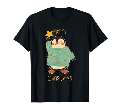 Weihnachtsshirt Pinguin - Weihnachtspullover Weihnachtspulli Pinguin - Damen, Kinder, Teenies, Erwachsene - Unisex - Langarm, Kurzarm - Schwarz - S Weihnachtsshirt Pinguin - Weihnachtspullover Weihnachtspulli Pinguin - Damen, Kinder, Teenies, Erwachsene - Unisex - Langarm, Kurzarm - Schwarz - S von Weihnachtsshirt Pinguin