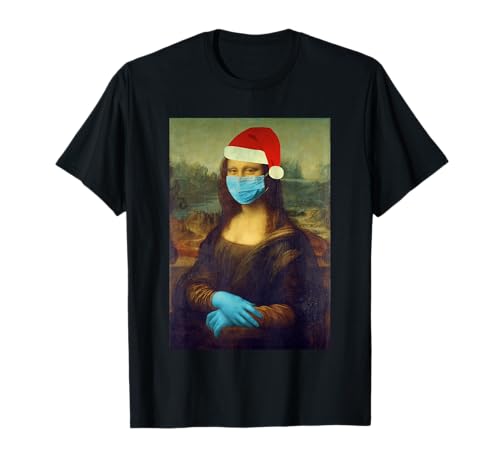 Mona Lisa Weihnachts Shirt Damen Herren Maske Ugly Christmas T-Shirt Mona Lisa Weihnachts Shirt Damen Herren Maske Ugly Christmas T-Shirt von Weihnachtsshirt Weihnachtsoutfit Weihnachts Tshirt