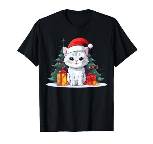 Weihnachts Familie Kinder Outfit Katze Frohe Weihnachten T-Shirt Weihnachts Familie Kinder Outfit Katze Frohe Weihnachten T-Shirt von Weihnachtsshirts Katze Christmas Outfit