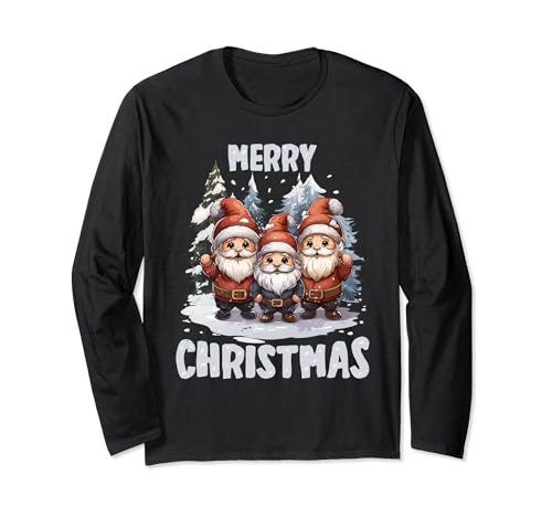 Merry Christmas Damen Herren Familie Weihnachts Langarmshirt Merry Christmas Damen Herren Familie Weihnachts Langarmshirt von Weihnachtszwerge Xmas 3 Zwerge Weihnacht