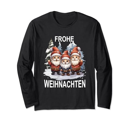 Christmas Damen Herren Familie Frohe Weihnachten Langarmshirt von Weihnachtszwerge Xmas 3 Zwerge Weihnachtsshirt