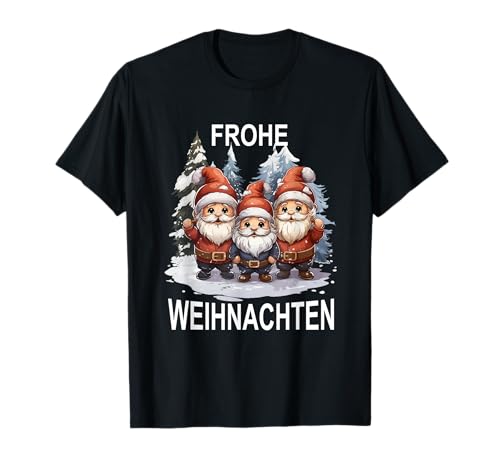 Christmas Damen Herren Familie Frohe Weihnachten T-Shirt von Weihnachtszwerge Xmas 3 Zwerge Weihnachtsshirt