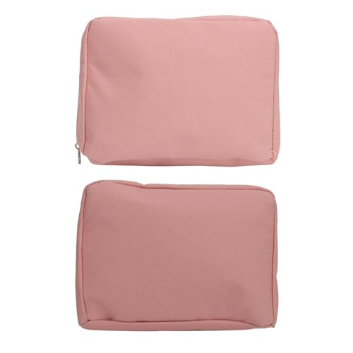 Weikeya Federmäppchen, ästhetische Schreibwarentasche mit Reißverschluss, Netztaschen aus Segeltuch, Großes Fassungsvermögen für Make-up (Rosa) von Weikeya