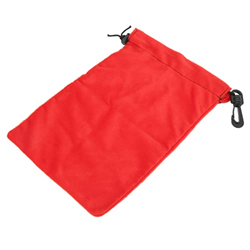 Weikeya Kordelzug-Tasche, Tragbare Kordelzug-Tasche, Doppelter Kordelzug-Verschluss, Haken-Design, Kordelzug-Turnbeutel für Outdoor-Camping-Reisen (Rot) von Weikeya