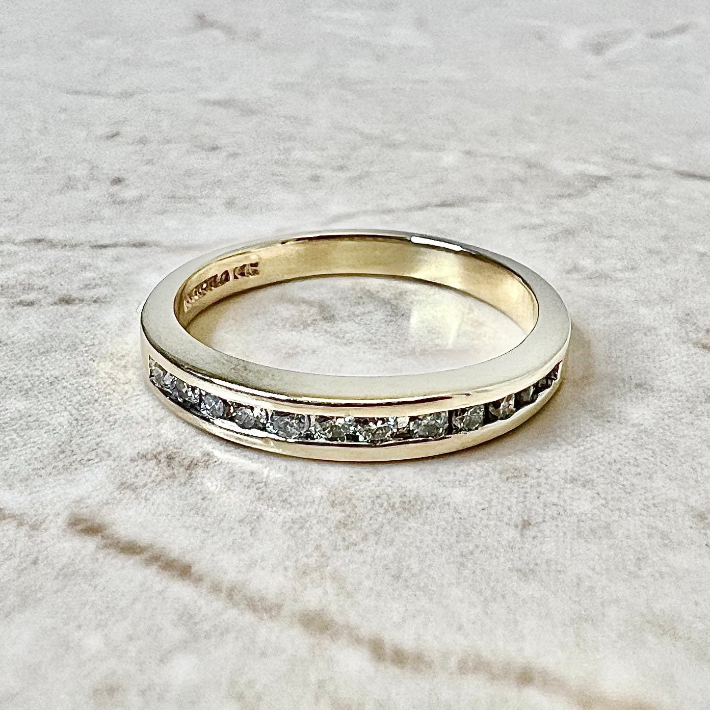 14K Halb Eternity Diamant Bandring 0.30 Cttw - Gelbgold Ring Jubiläumsring Ehering Größe 7, 5 Us Weihnachtsgeschenk von WeilJewelry