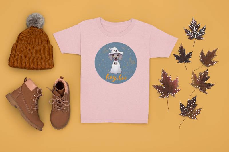 Hey Boo Halloween Jugend T-Shirt - Lustiges Und Gruseliges Kurzarm Für Kinder Bequemes Hemd Perfekt Partys von WeimArtWonders