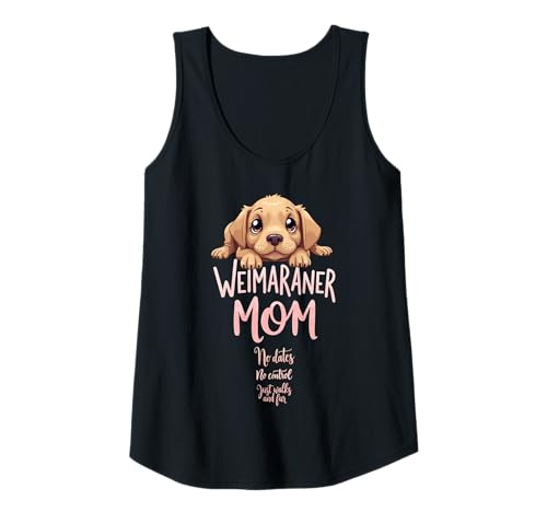 Damen Lustiges Weimaraner Mama Hund Weimaraner Mama Humor Zitat Tank Top von Weimaraner Fun Designs