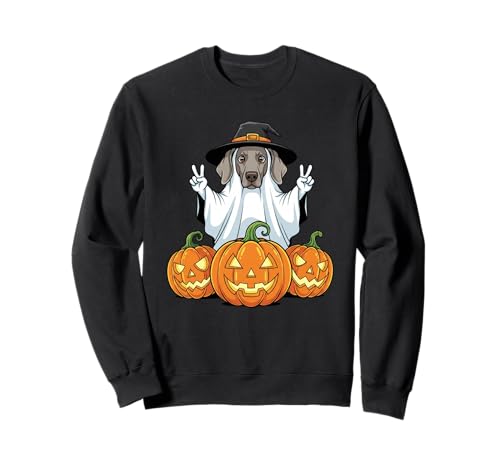 Weimaraner Hund Geist Kürbis Boo Halloween Kinder Herren Damen Sweatshirt Weimaraner Hund Geist Kürbis Boo Halloween Kinder Herren Damen Sweatshirt von Weimaraner Lovers Halloween Ghost Pumpkin Outfits
