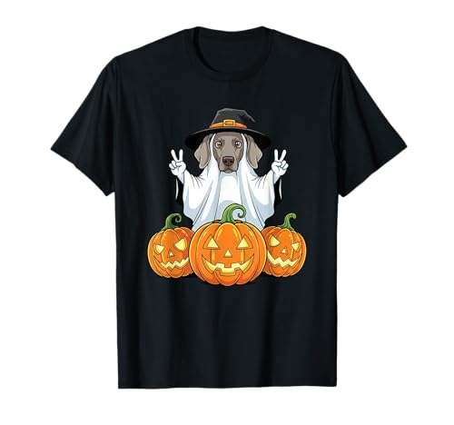 Weimaraner Hund Geist Kürbis Boo Halloween Kinder Herren Damen T-Shirt Weimaraner Hund Geist Kürbis Boo Halloween Kinder Herren Damen T-Shirt von Weimaraner Lovers Halloween Ghost Pumpkin Outfits