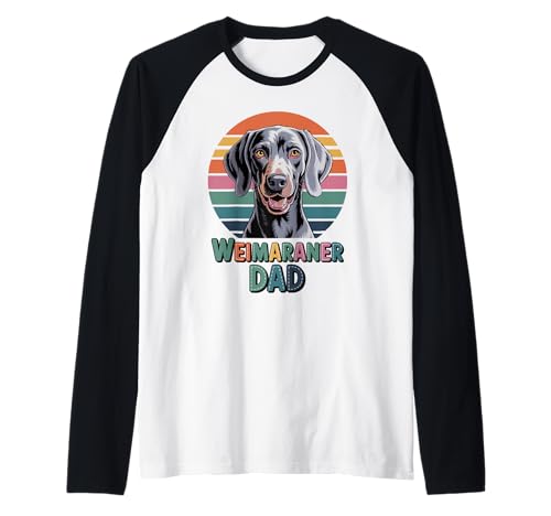 Herren Retro Weimaraner Dad Weimaraners Raglan Herren Retro Weimaraner Dad Weimaraners Raglan von Weimaraners Weimaraner Lover Gifts
