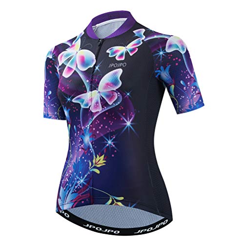 Fahrradtrikot für Damen, Sommer, kurze Ärmel, Radbekleidung, Cu0014, X-Large von WeimoMonkey