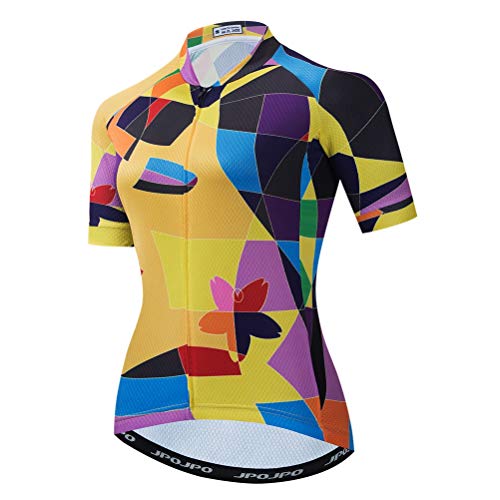 Fahrradtrikot für Damen, Sommer, kurze Ärmel, Radbekleidung, Cu0040, XXX-Large von WeimoMonkey