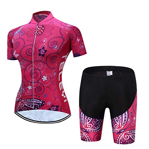 Sommer-Fahrradtrikot für Damen Gr. Large, Team Pink von WeimoMonkey