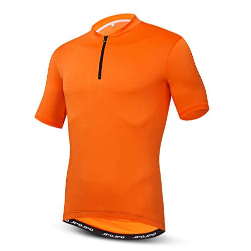 WeimoMonkey Radtrikot Herren Rennradtrikot mit halbem Reißverschluss, kurzärmelig, MTB Downhill Orange, Orange, M von WeimoMonkey