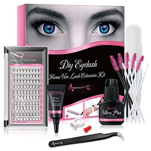 Beauty7 wimpernverlängerung set Falsche Wimpern Verlängerung Übung kit DIY 20D Wimpern Starter Kit mit Wimpernkleber Entferner Cream Pinzette von Weimob