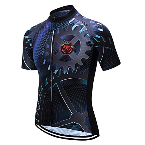 Bike Trikot Herren Radtrikot Kurzarm Fahrradbekleidung Mountain Road Top MTB Trikot Racing Shirts Atmungsaktive Sommersportbekleidung Schwarz Größe XL Bike Trikot Herren Radtrikot Kurzarm Fahrradbekleidung Mountain Road Top MTB Trikot Racing Shirts Atmungsaktive Sommersportbekleidung Schwarz Größe XL von Weimostar