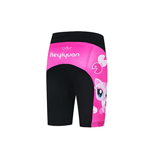 Fahrradhose gepolstert Kinderfahrradunterwäsche Kinderfahrrad MTB Hose Junge Mädchen Racing Reitbekleidung Uniform Pink M von Weimostar