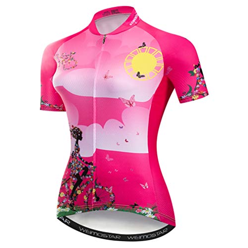 Fahrradtrikot für Damen, kurzärmelig, MTB-Tops, T-Shirt, Fahrradbekleidung Gr. XXX-Large, CD7032 von Weimostar