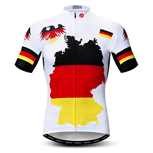 Herren Radtrikot Tops Shirt Outdoor Mountainbike Kleidung Deutschland Flagge L von Weimostar