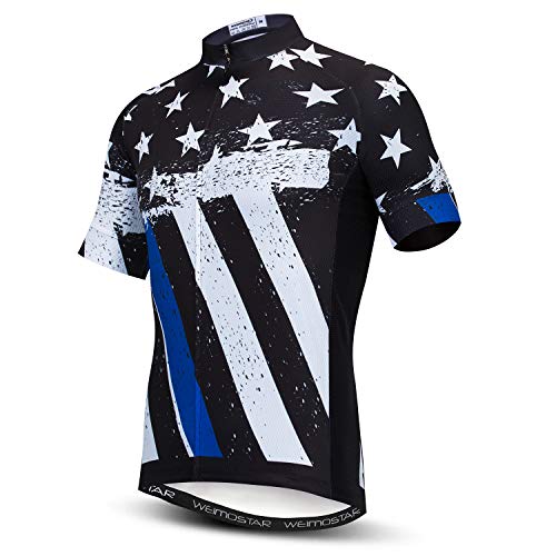 Herren Radtrikots Kurzarm Sommer Shirt Fahrrad Radfahren Tops Outdoor Sport Racing Kleidung Verschiedene Muster Tragen, 22, XXX-Large von Weimostar