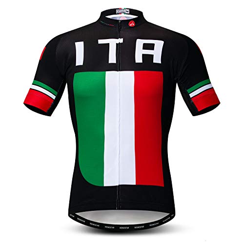 Radfahren Jersey Herren Radfahren Kleidung Fahrrad Jersey Top Mountain Road MTB Jersey Shirt Kurzarm Atmungsaktive Team Sport Italien Multi Größe XL von Weimostar