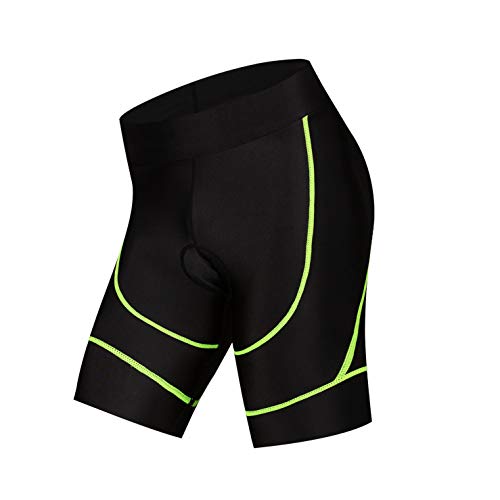 Radhose Damen Fahrrad Gel Silikon Gepolsterte MTB Fahrradshorts Mountain Road Racing Strumpfhose Hose Damen Reitrad Unterwäsche atmungsaktiv grün XL von Weimostar