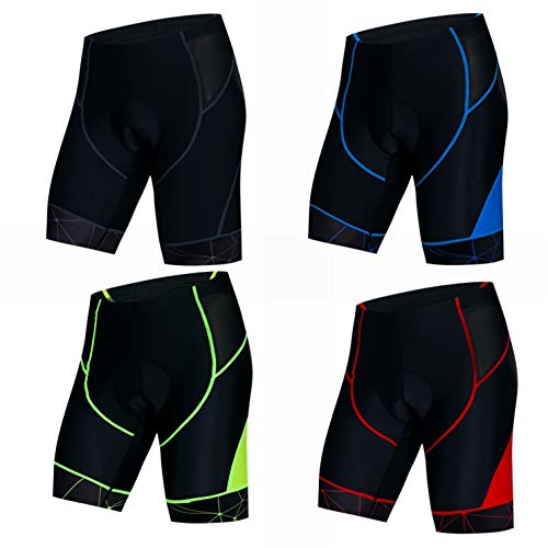 Radhose Herren Bikeshorts Gel Gepolsterte MTB Fahrradshorts Mountain Road Racing Strumpfhose Hose für Männer Knicker Sommer Reitrad Bottom Kleidung Rot XL von Weimostar