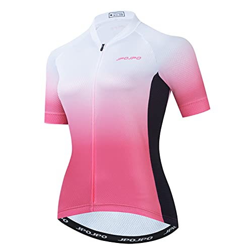 Radtrikot Damen Reißverschluss Mountainbike Shirts Kurzarm Rennradoberteile Pro Team Racing MTB Tops für Damen Damenbekleidung Sommer S von Weimostar