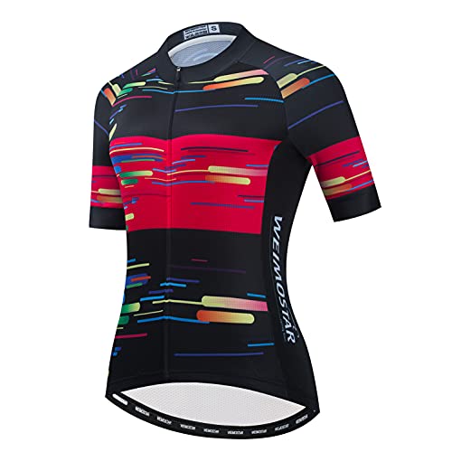 Radtrikot Frauen Damen Fahrrad Top Fahrrad MTB Shirt Kurzarm Mountain Road Kleidung Sommer Racing Reiten Top Team Uniform M. von Weimostar