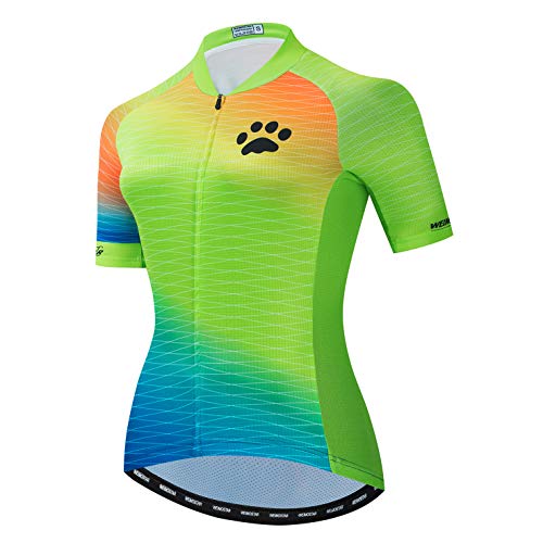 Radtrikot Frauen Frauen Fahrrad Top Fahrrad MTB Shirt Kurzarm Mountain Road Kleidung Sommer Racing Reiten Top Grün L. von Weimostar