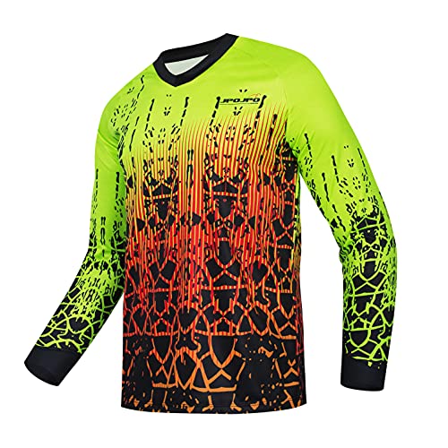 Radtrikot Herren Bike MTB Top Motocross Jersey Langarm Downhill T-Shirt Fahrradbekleidung Atmungsaktiv Quick Dry, 570, XX-Large von Weimostar