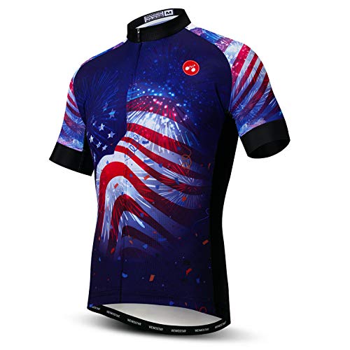 Radtrikot Herren MTB Bike Jersey Top Shirt Atmungsaktiv USA Size M von Weimostar