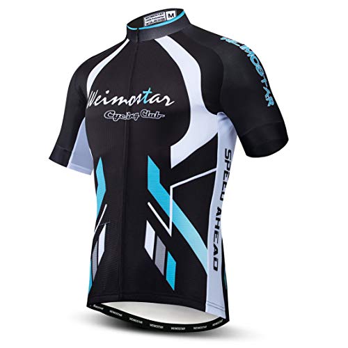 Radtrikot Herren MTB Trikot Reißverschluss Kurzarm Biker Tops Mountain Road Bekleidung Fahrrad Shirts Jacke Sommer Pro Team Rennrad Trikot für Herren Atmungsaktiv Größe XL von Weimostar
